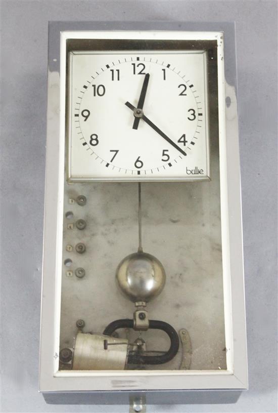 A Brillé Art Deco electric wall timepiece, 17in.